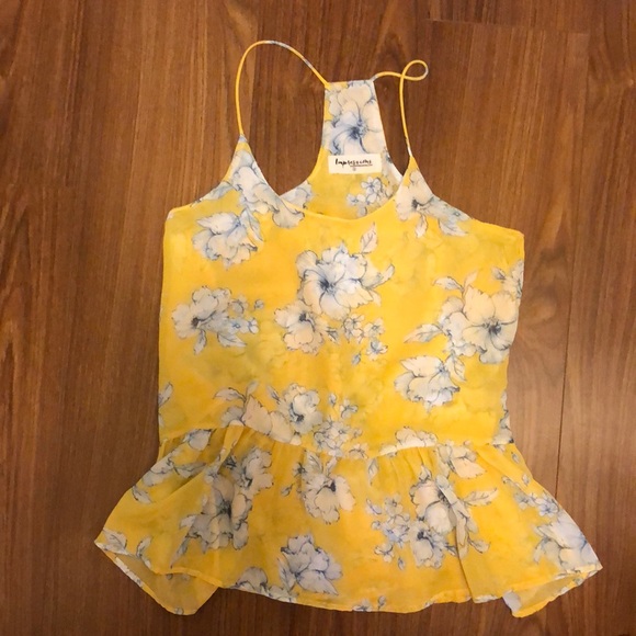 Yellow Floral Razorback Tank - Picture 1 of 2